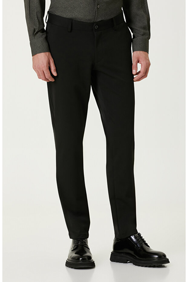 Siyah Diyagonal Pantolon - 2