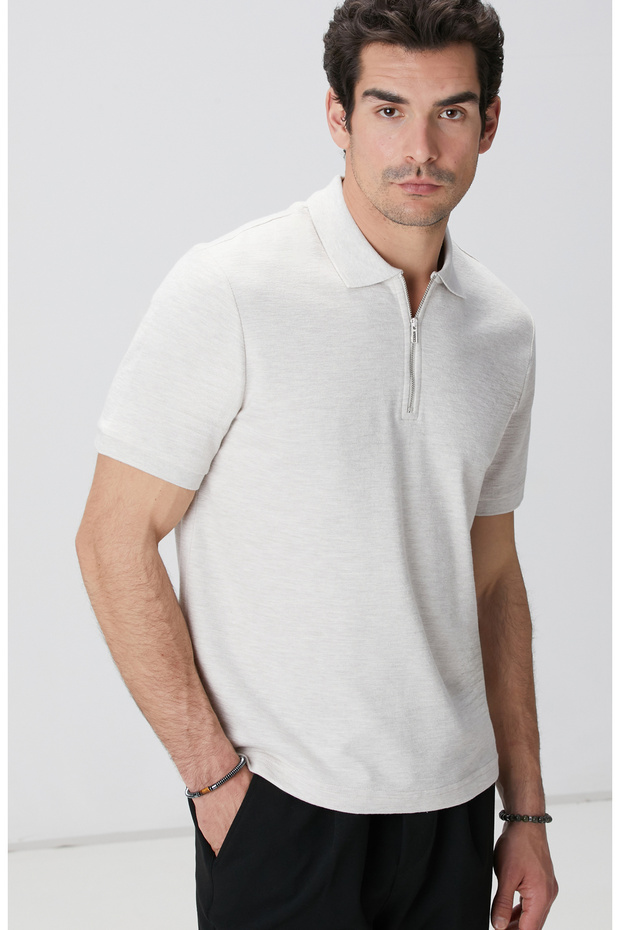 Bej Melanj T-shirt - 2