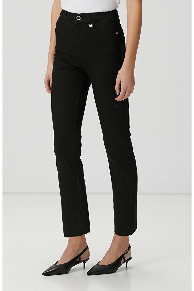 Siyah Denim Pantolon - 4