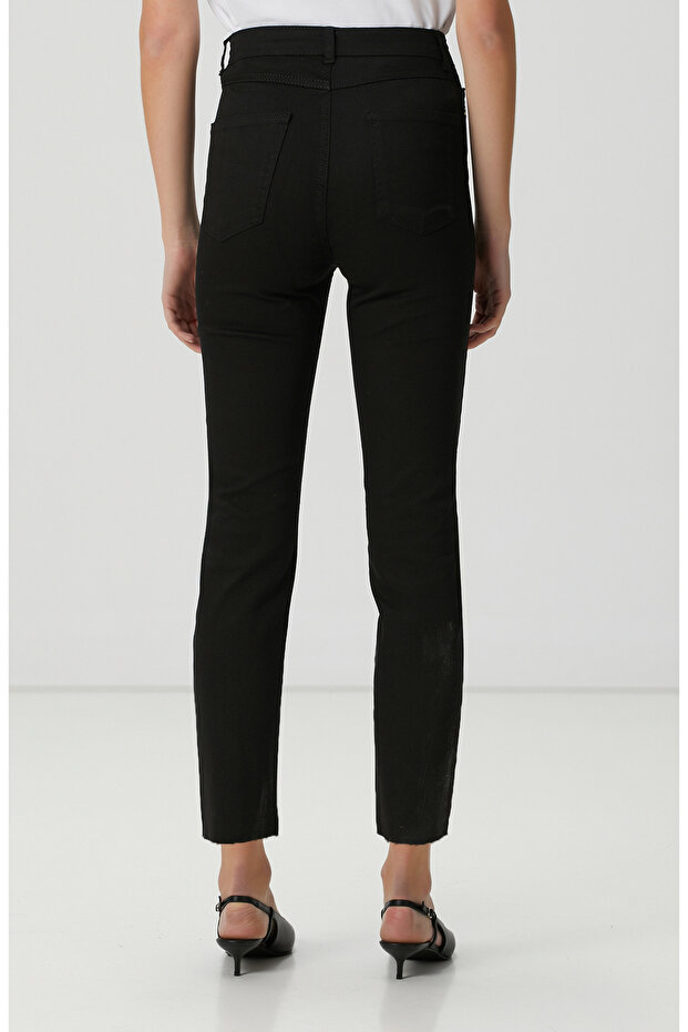 Siyah Denim Pantolon - 5
