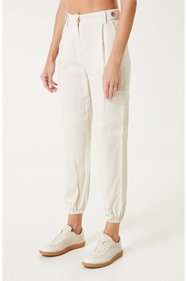 Bej Casual Pantolon - 3