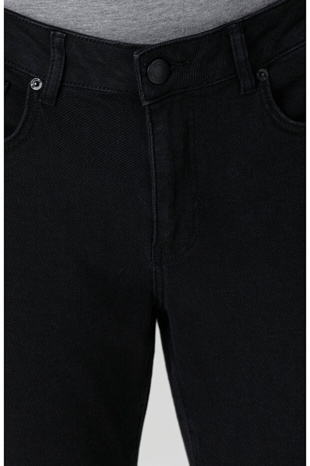 Siyah Denim Pantolon - 4