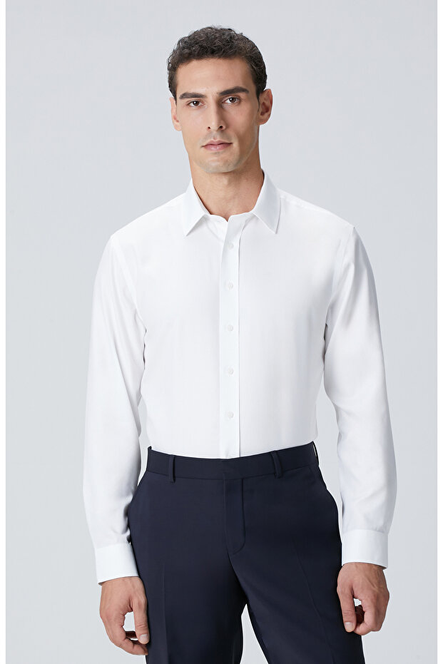 Beyaz Non-ıron Gömlek - 2