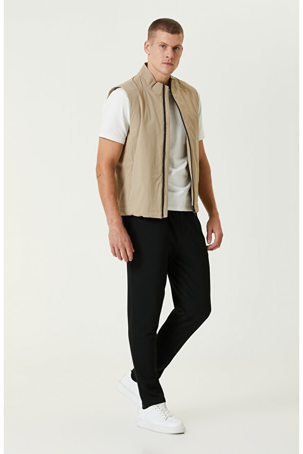 Bej N-Tech Dik Yaka Casual Yelek - 3