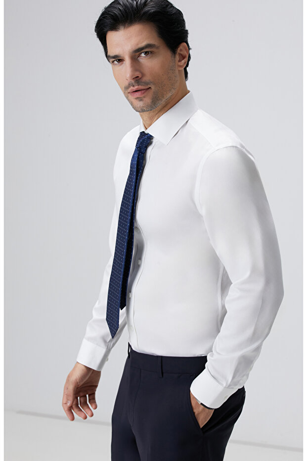 Beyaz Super Non-Iron Gömlek - 1