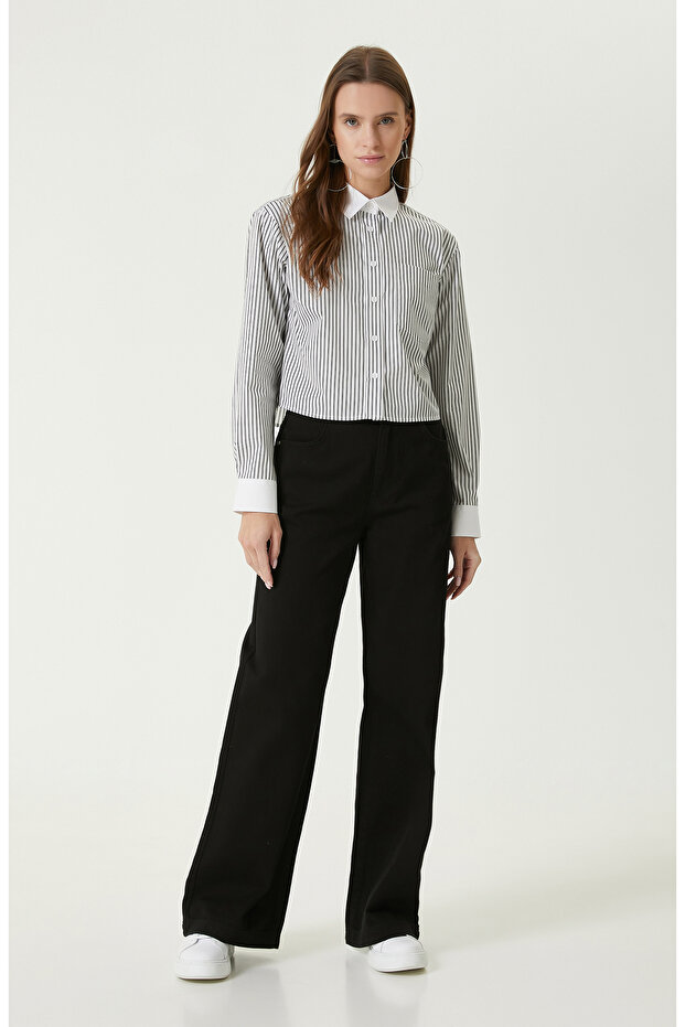 Siyah Beyaz Gömlek - 4