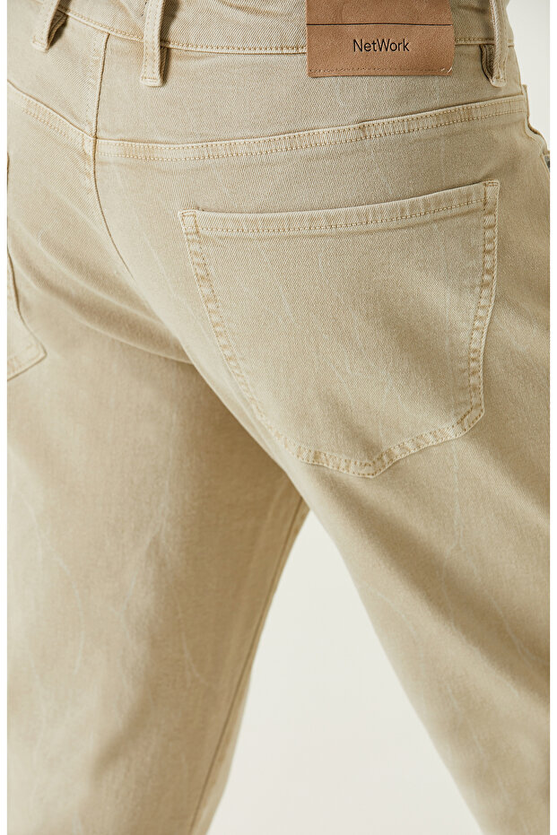 Açık Haki Denim Pantolon - 5