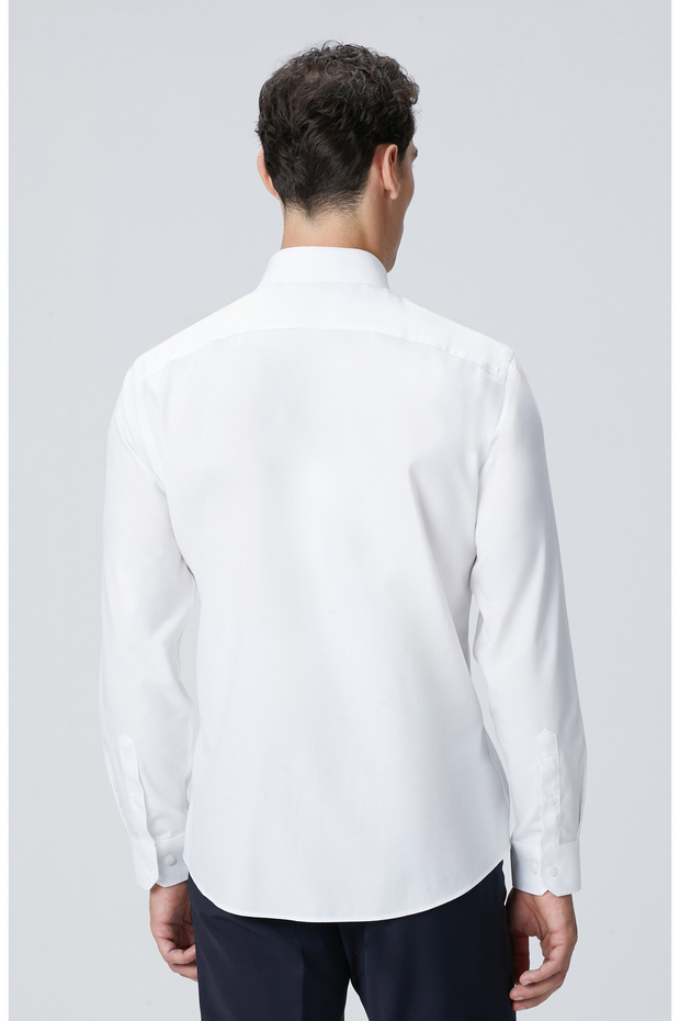 Beyaz Non-ıron Gömlek - 6