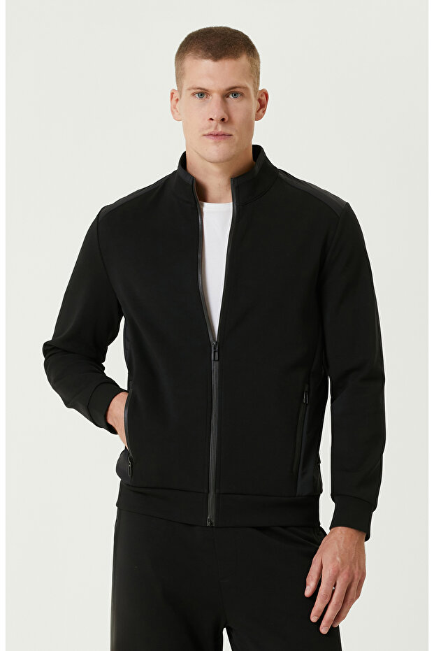 Siyah N-Tech Scuba SweaTshirt - 1