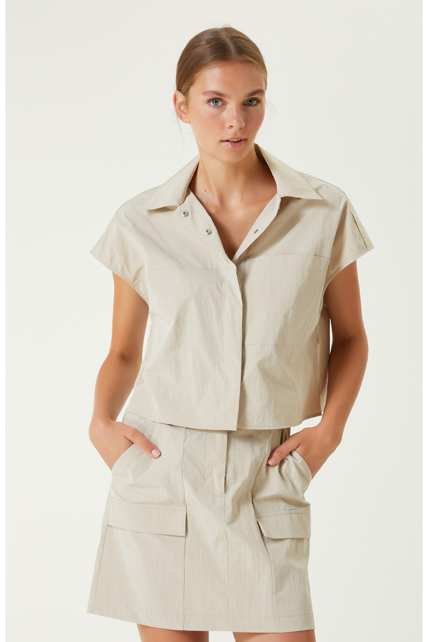 N-Tech Bej Gömlek - 1