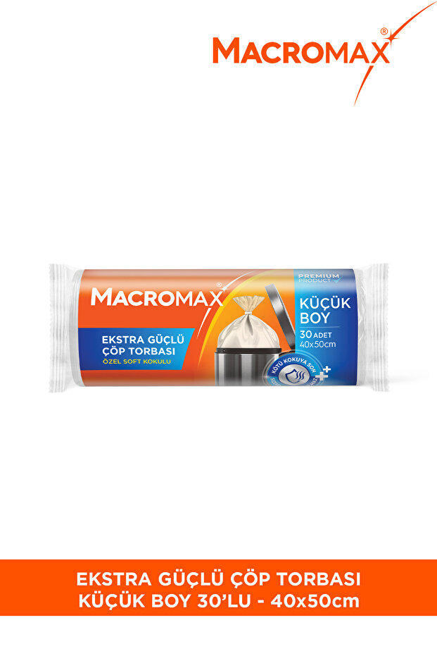 Ekstra Güçlü Çöp Torbası Küçük Boy 40x50 Cm, Soft Kokulu 30 Adet - 1
