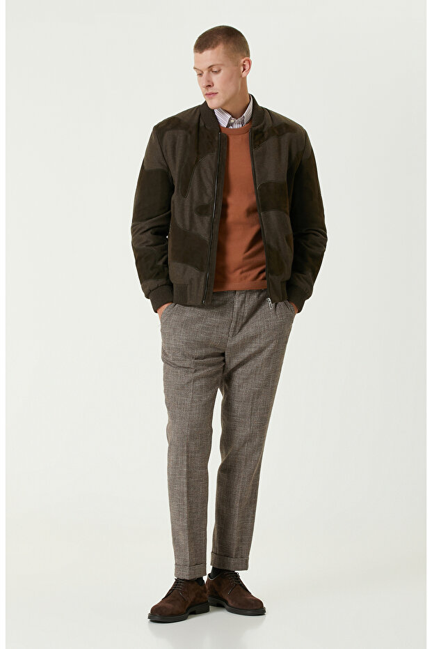 Bordo Çizgi Desenli Gömlek - 3