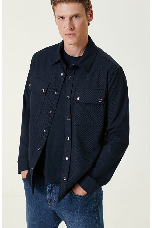 Lacivert Dış Gömlek - 2