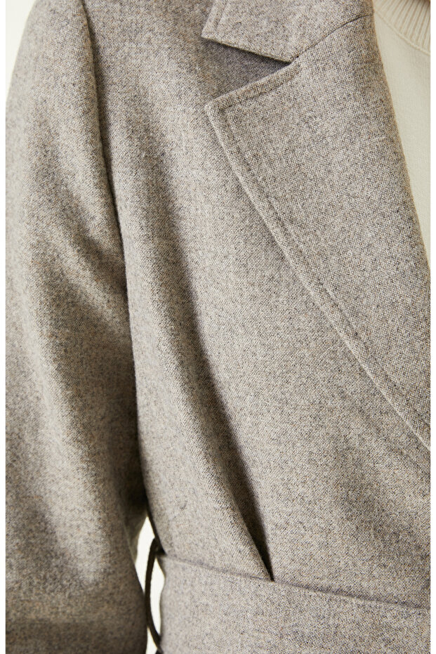 Vizon Yün Karışımlı Ceket - 5