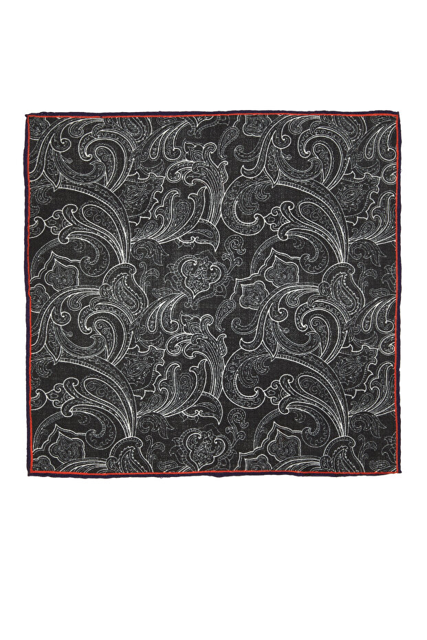 Siyah Erkek Yün Mendil - 1