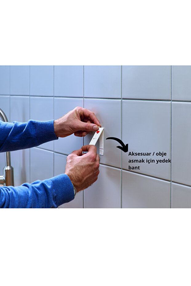 Yapışkan Şerit Yedek Bantlar, Iz Bırakmadan Sökülebilir, Fayans Ve Metal Yüzeyler Için, 3kg X 6 Adet - 4