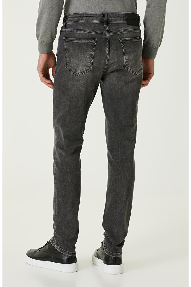 Gri Denim Pantolon - 3