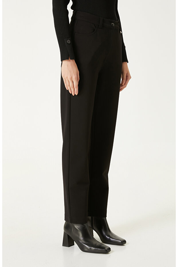 Siyah N-Tech Örme 5 Cep Eşofman Altı - 2