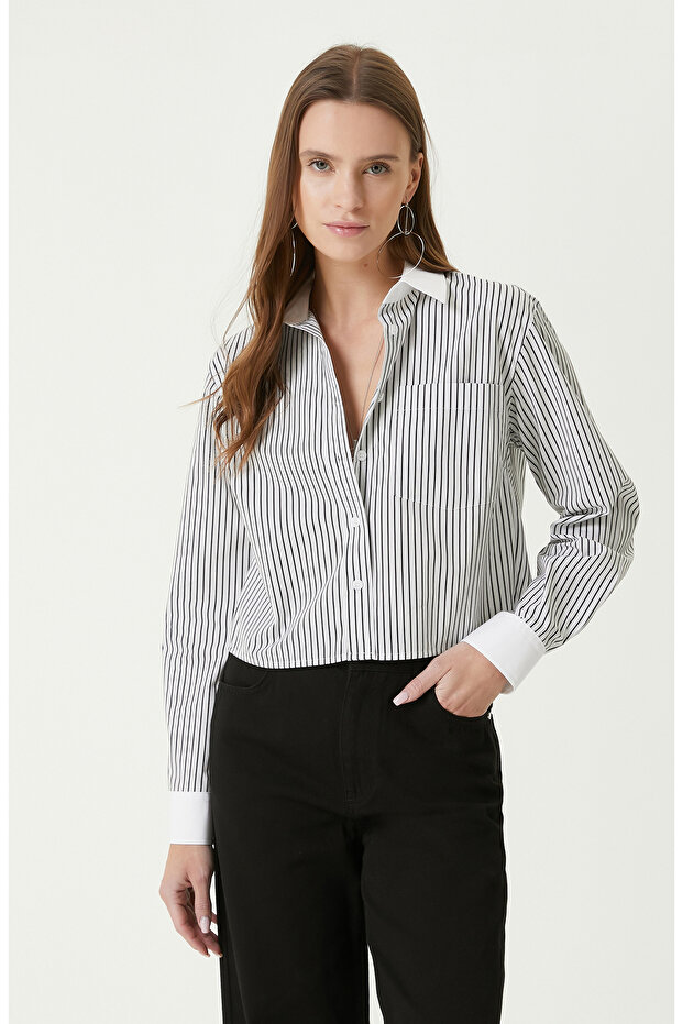 Siyah Beyaz Gömlek - 5