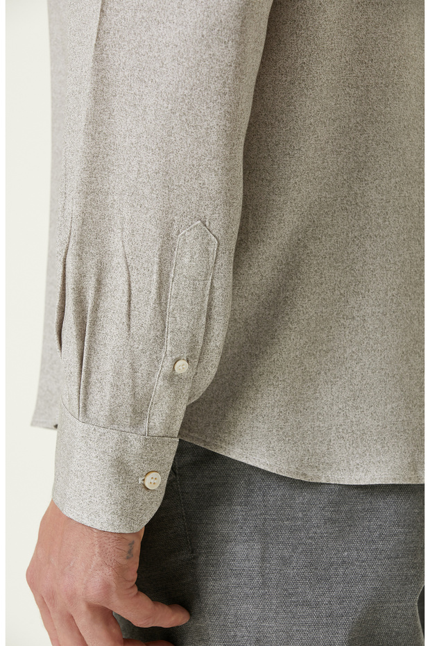 Bej Comfort Fit Gömlek - 8