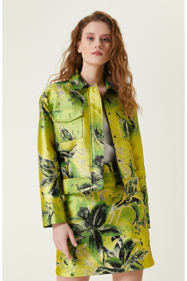 Yeşil Desenli Ceket - 1