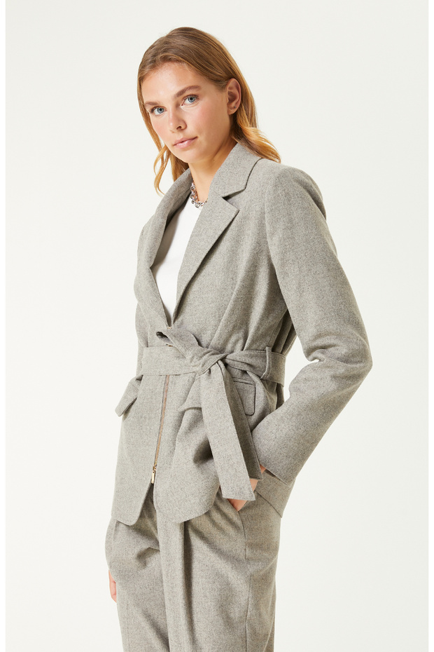 Vizon Yün Karışımlı Ceket - 2