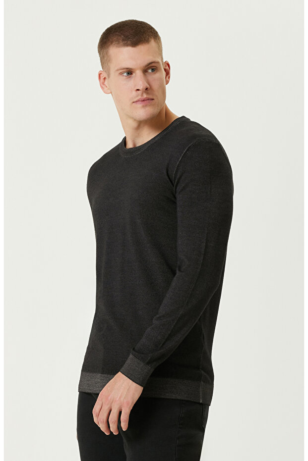 Antrasit Yün Triko Kazak - 4
