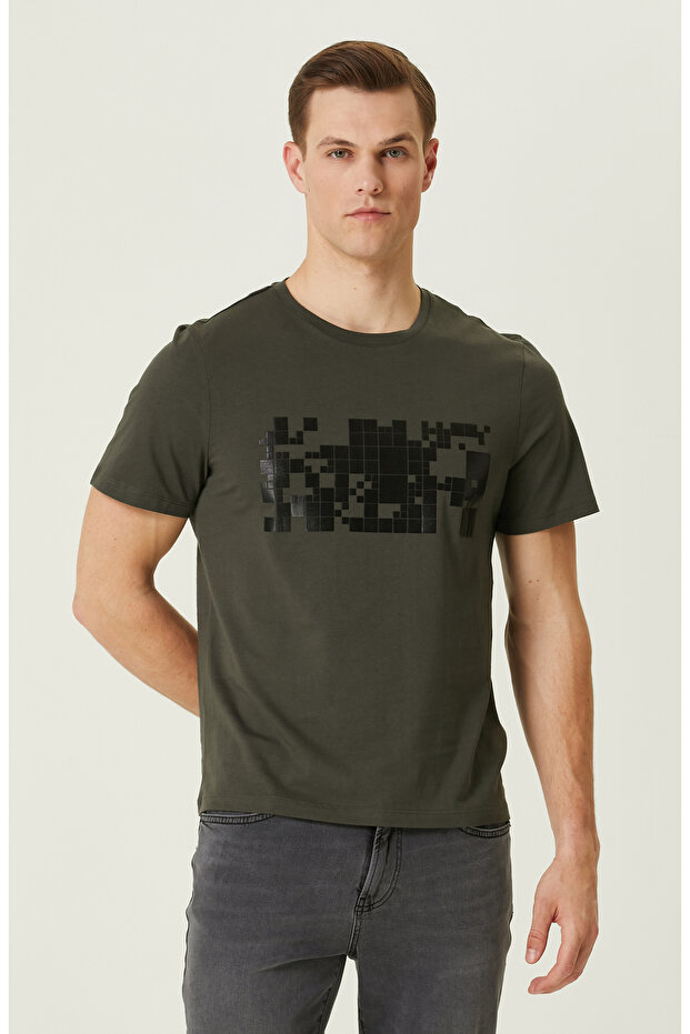 Haki Baskılı T-Shirt - 1