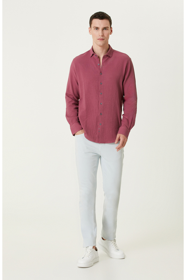 Mürdüm Gofreli Gömlek - 3