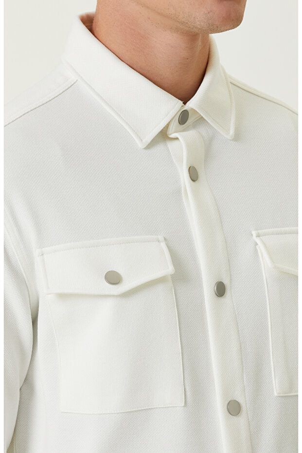 Ekru Dış Gömlek - 6
