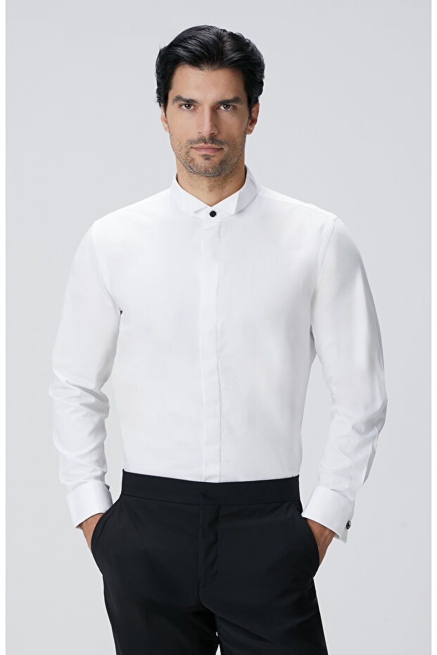 Beyaz Smokin Gömleği - 1