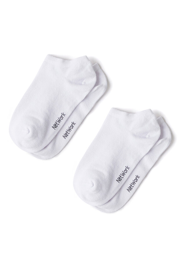 Beyaz 2li Bambu Kadın Çorap Seti - 1