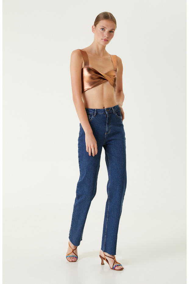 Bakır Rengi Askılı Triko Büstiyer - 3