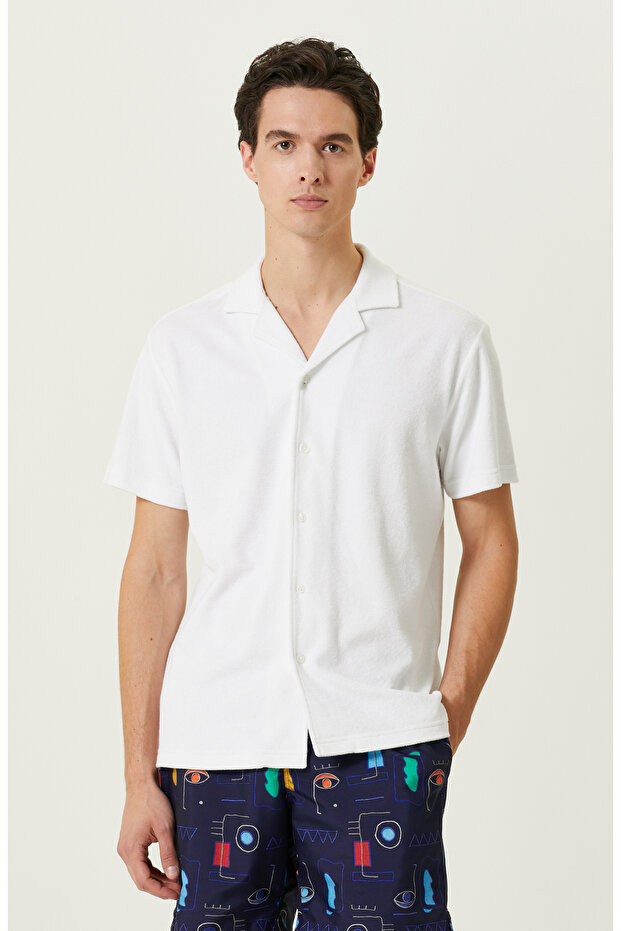 Beyaz Kısa Kollu Gömlek - 1