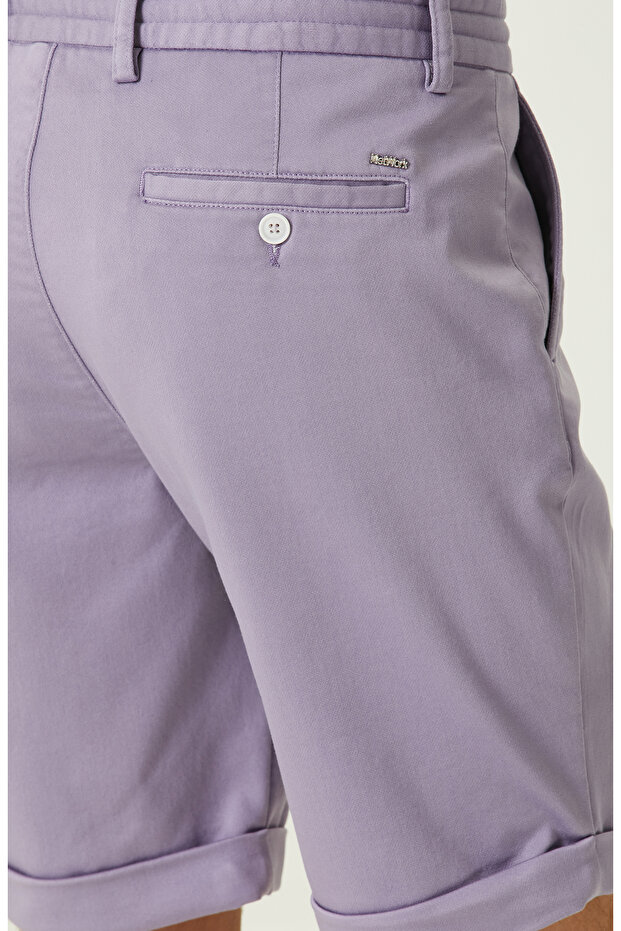 Lila Duble Paça Şort - 5