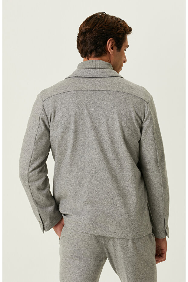 Gri Örme Ceket - 5