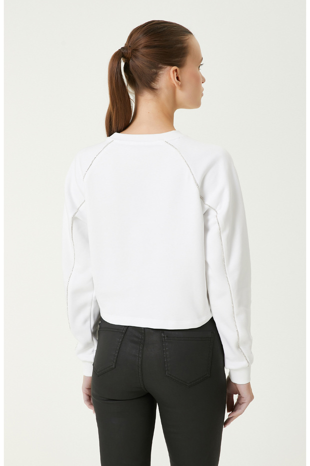 Kırık Beyaz Sweatshirt - 6