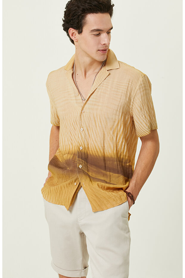 Safran Baskılı Gömlek - 7