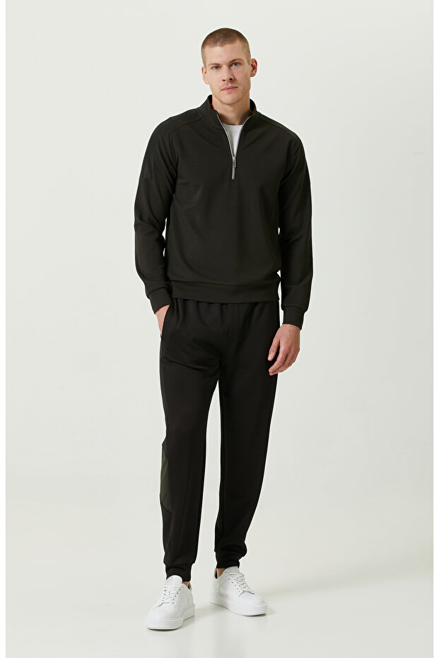 N-Tech Dik Yaka Haki Sweatshirt - 2