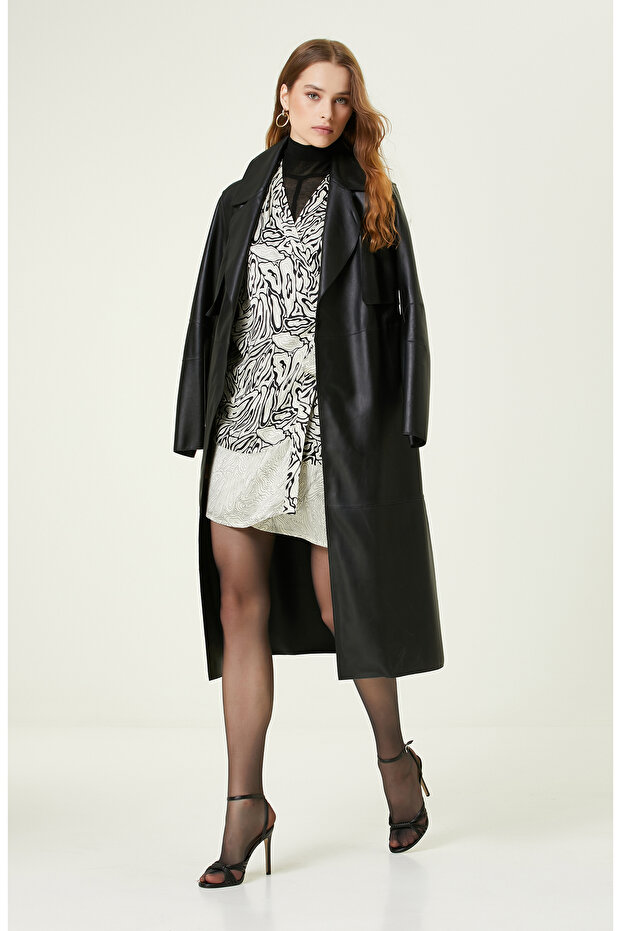 Ekru Mini Elbise - 2