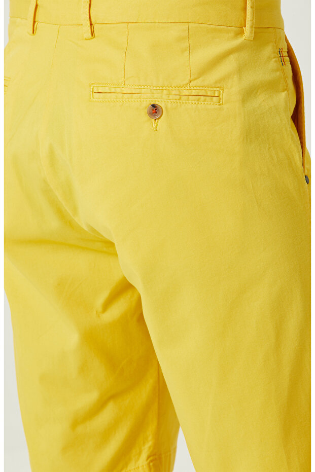 Sarı Duble Paça Şort - 5