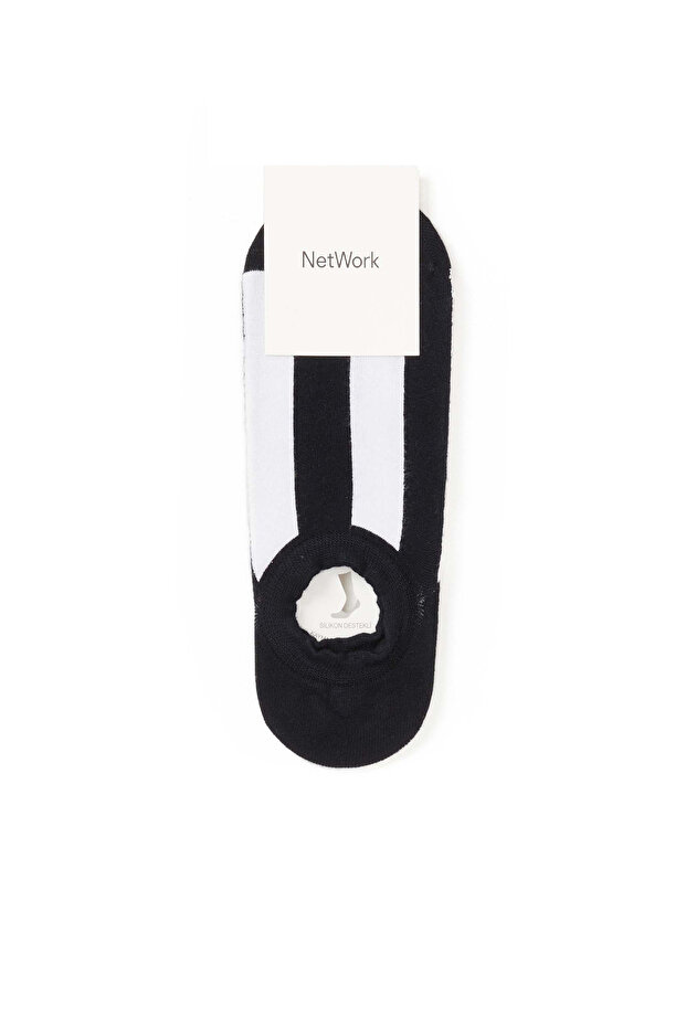 Lacivert Beyaz Erkek Bambu Çorap - 1