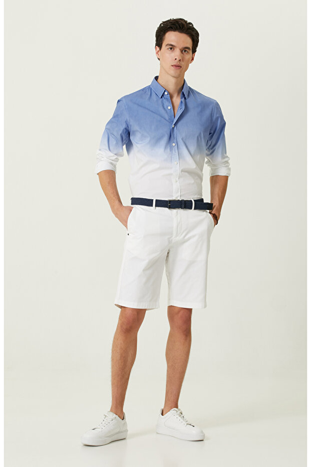 Saks Uzun Kollu Gömlek - 2