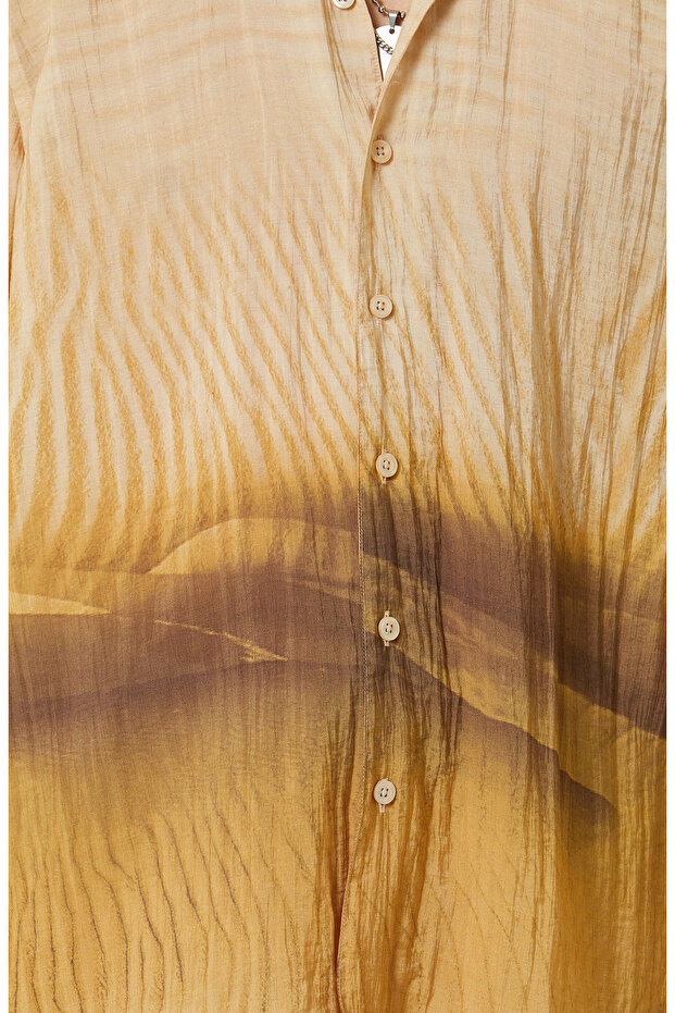 Safran Baskılı Gömlek - 6