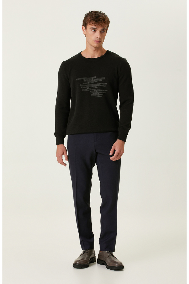 Siyah Bisiklet Yaka Kazak - 3