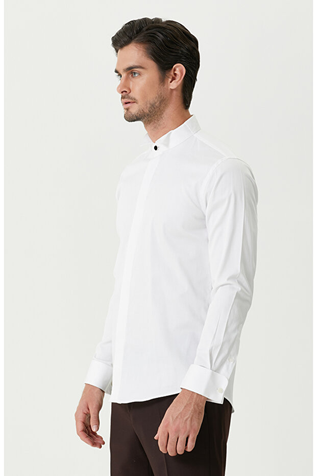 Beyaz Smokin Gömleği - 3