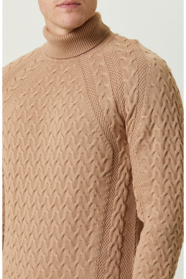 Camel Balıkçı Yaka Kazak - 5