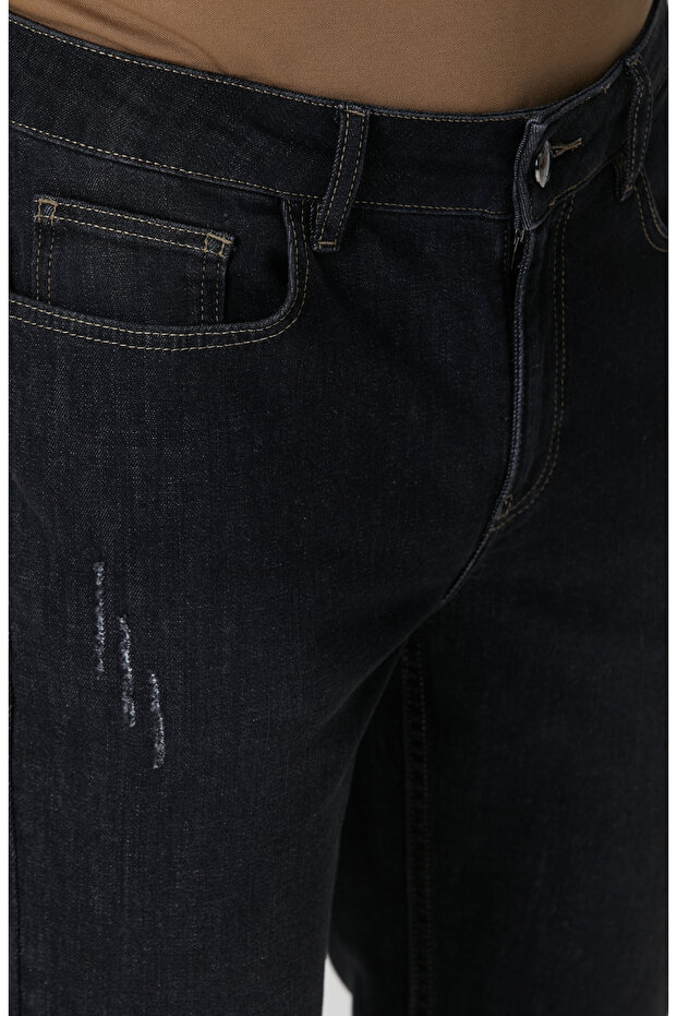 Antrasit Denim Pantolon - 4