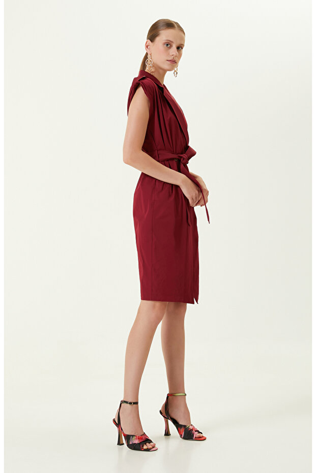 Vişne Diz Boy Elbise - 4