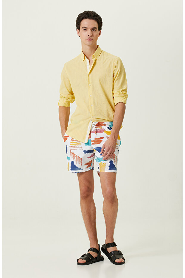 Sarı Çizgili Gömlek - 2